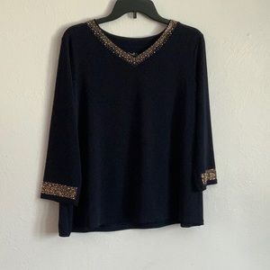 Croft’s and Barrow Embellished V neck